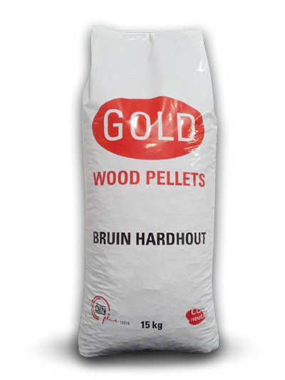 Gold Woodpellets bruin